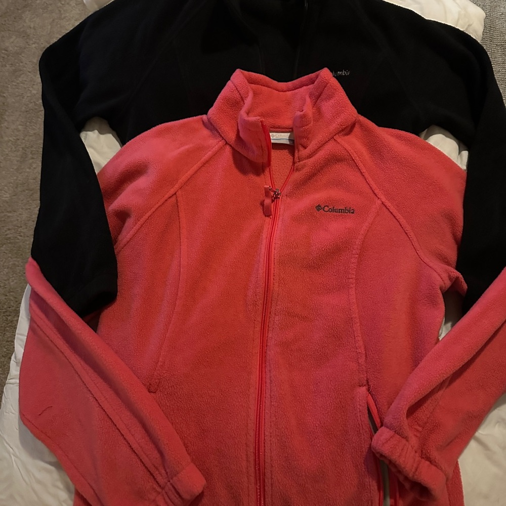 2 Pack - Columbia Women's Pink and Black Fleece Jackets